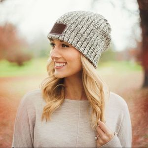 Love Your Melon Beanie Slouchy Black Speckled Cozy